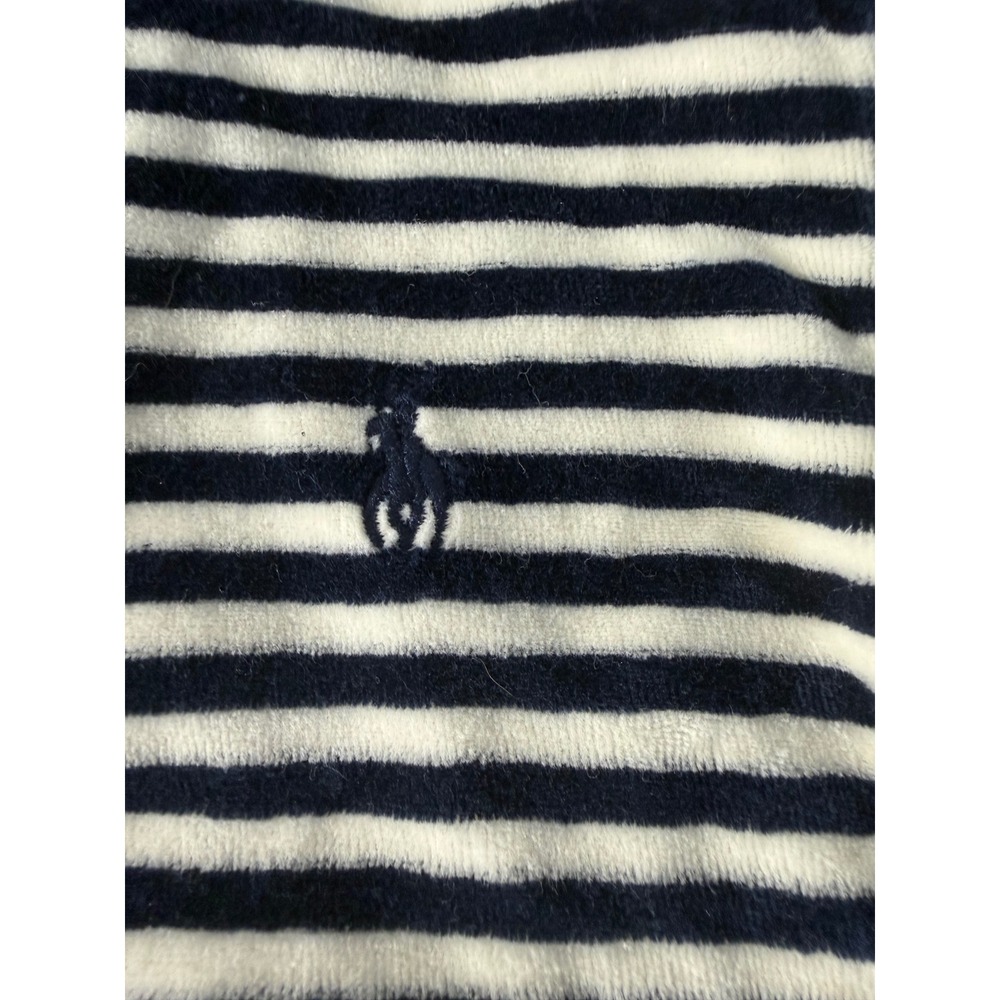 Ralph Lauren Kids‎ Striped Navy Blue White Cotton Blend Crew Neck Sweatshirt 24M - Picture 2 of 5